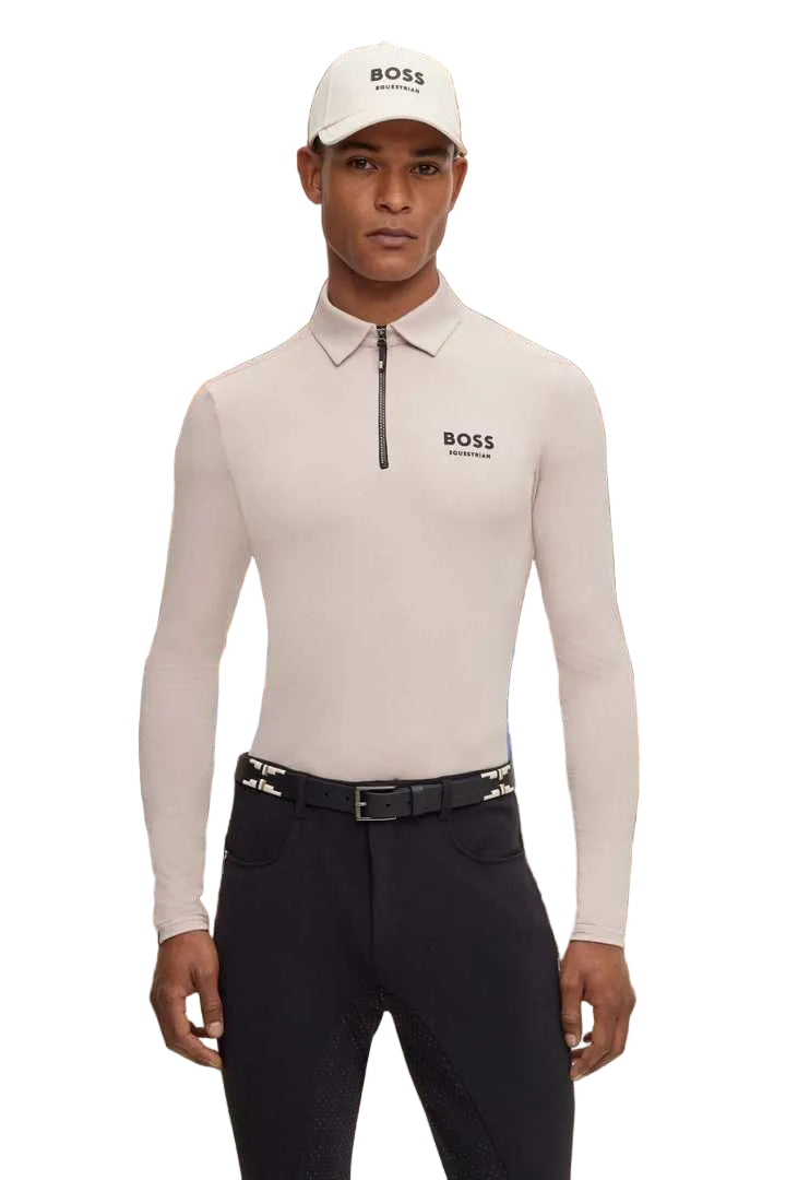 boss herren trainingsshirt elton signature stripe b1m0405-261 beige