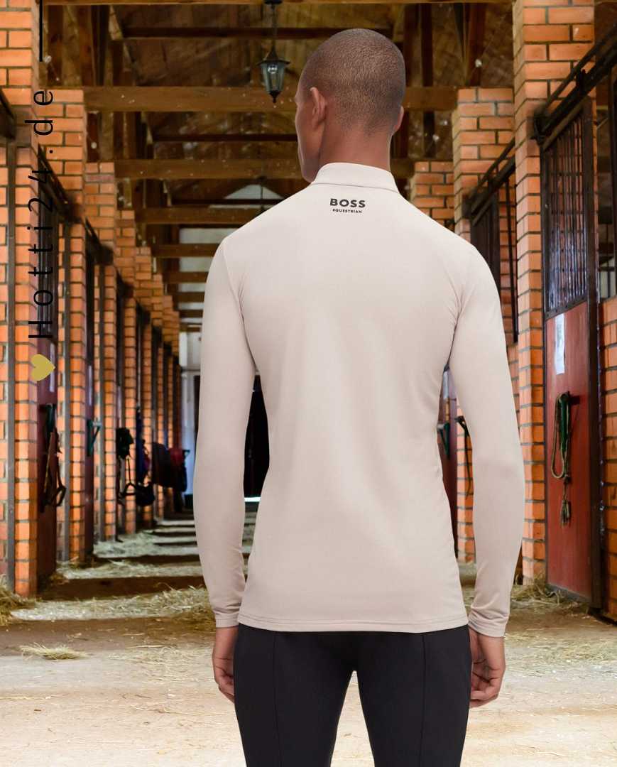boss herren trainingsshirt ethan signature stripe b1m0406-261 beige