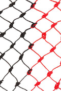 Premiere Heunetz Schwarz/Rot – 4 x 4 cm (85 cm x 105 cm)