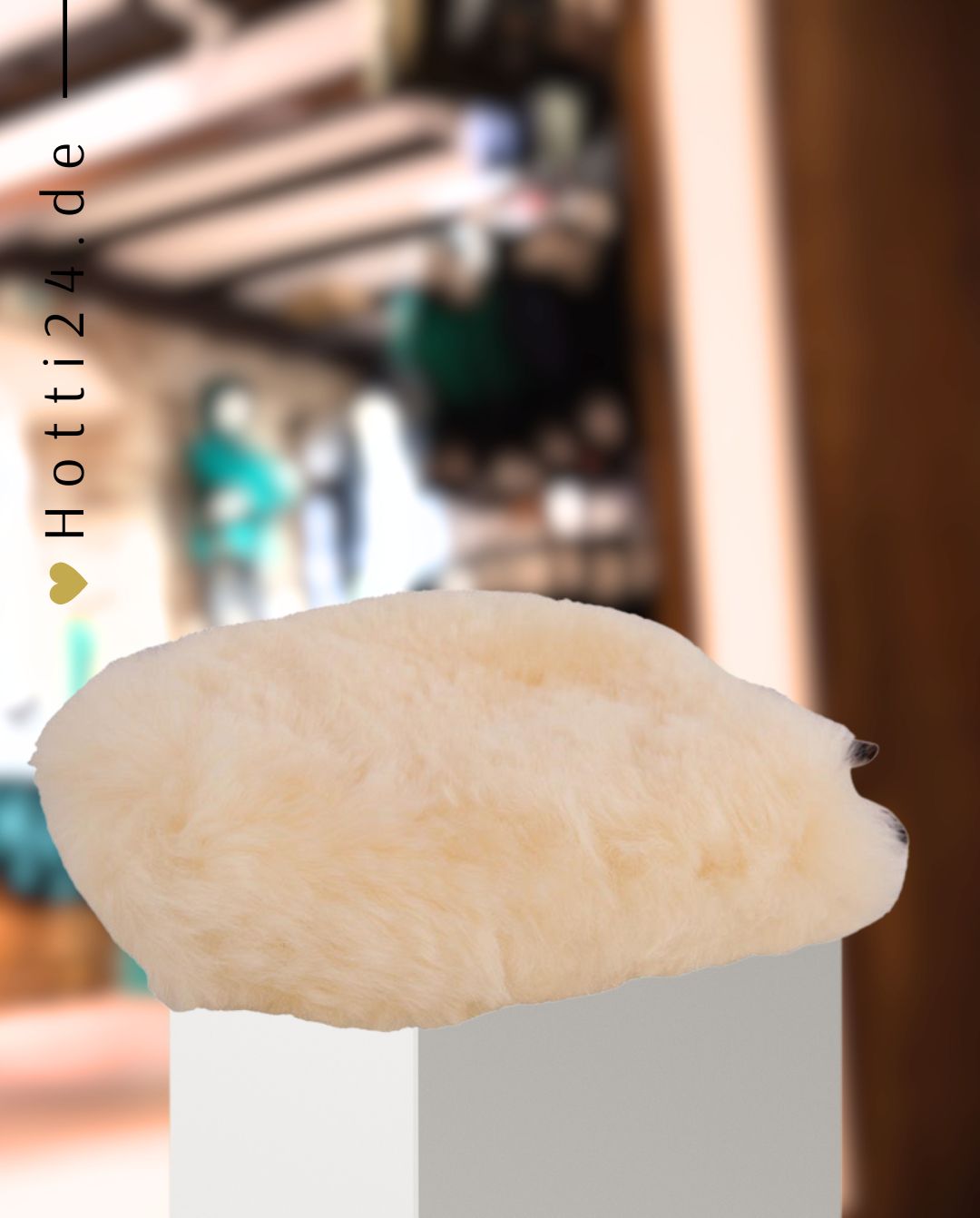 BR »Putzhandschuh Lammfell Natur