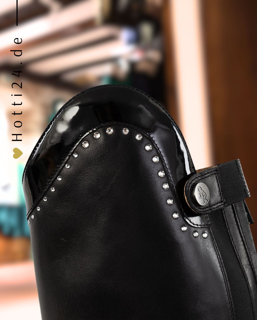 BR »Reitstiefel Menaggio Swarovski Black