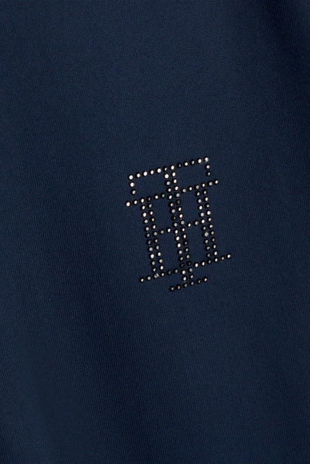 Tommy Hilfiger Equestrian Rhinestone Riding Shirt Desert Sky