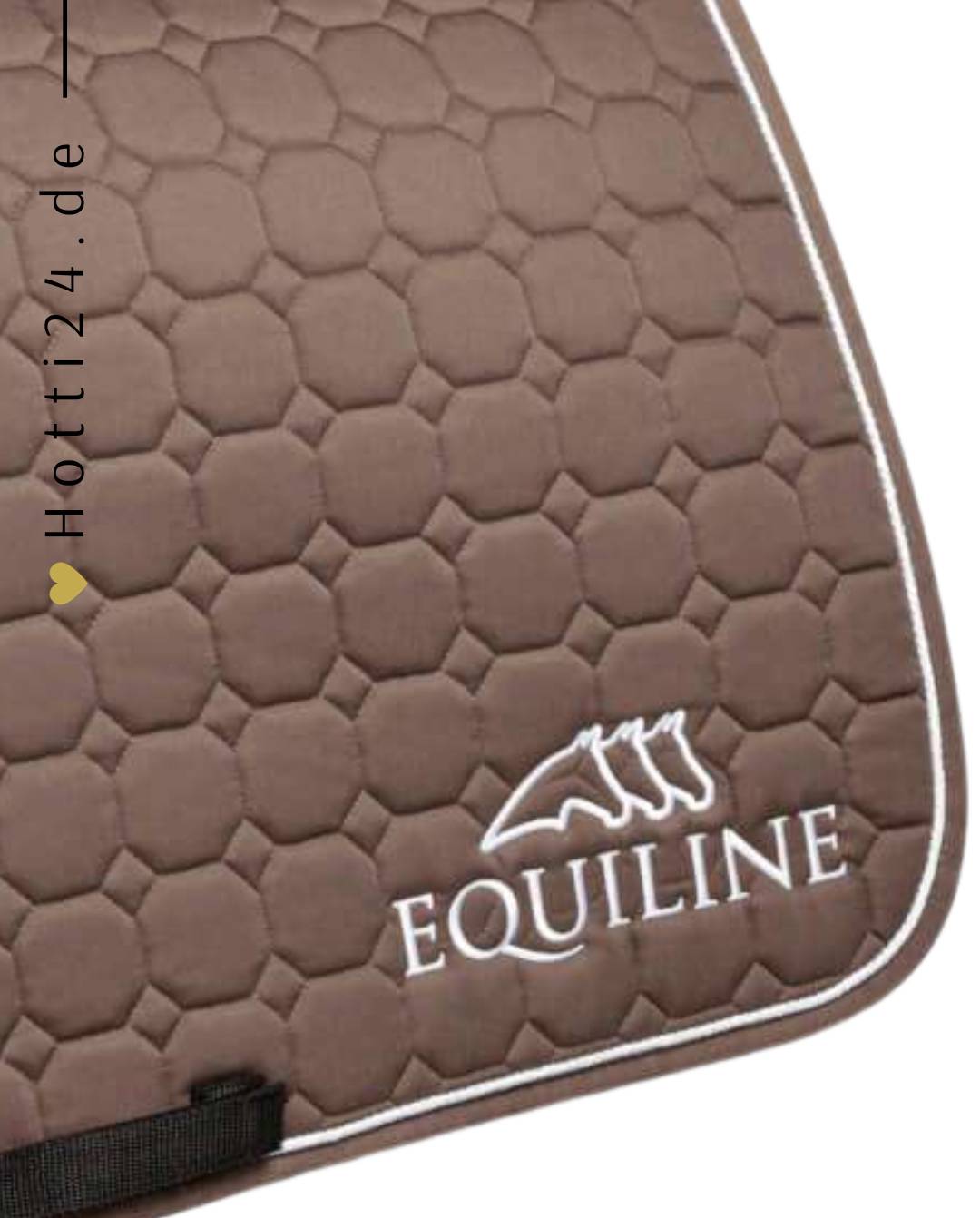 Pferde Springschabracke "Outline" von EQUILINE in der Farbe Braun mit der Artikelnummer B01042-N-799. Diese Springschabracke wurde speziell entwickelt, um Ihrem Pferd während des Springreitens einen eleganten und komfortablen Sitz zu bieten. Sie können diese Pferde Springschabracke auf der Website www.hotti24.de erwerben