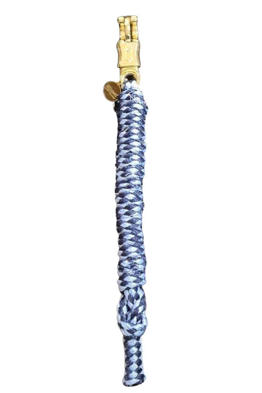 EQuest Lead Rope Ultimo Panic Hook Brass Light Blue
