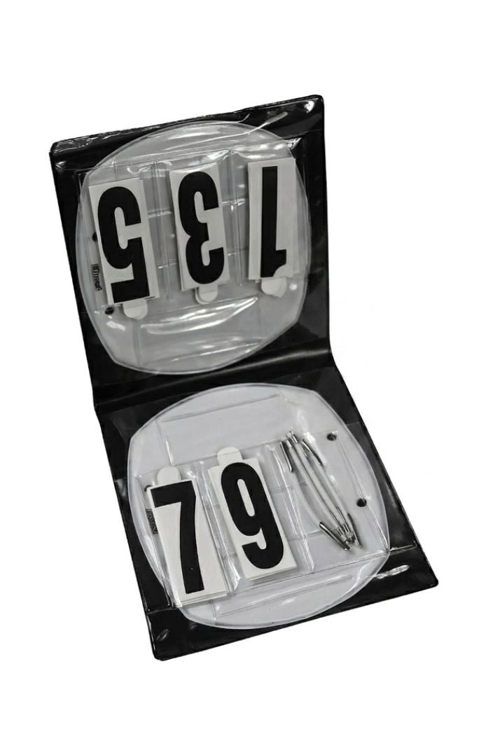 EQuest Startnummern 3-stellig / 2er-Set White