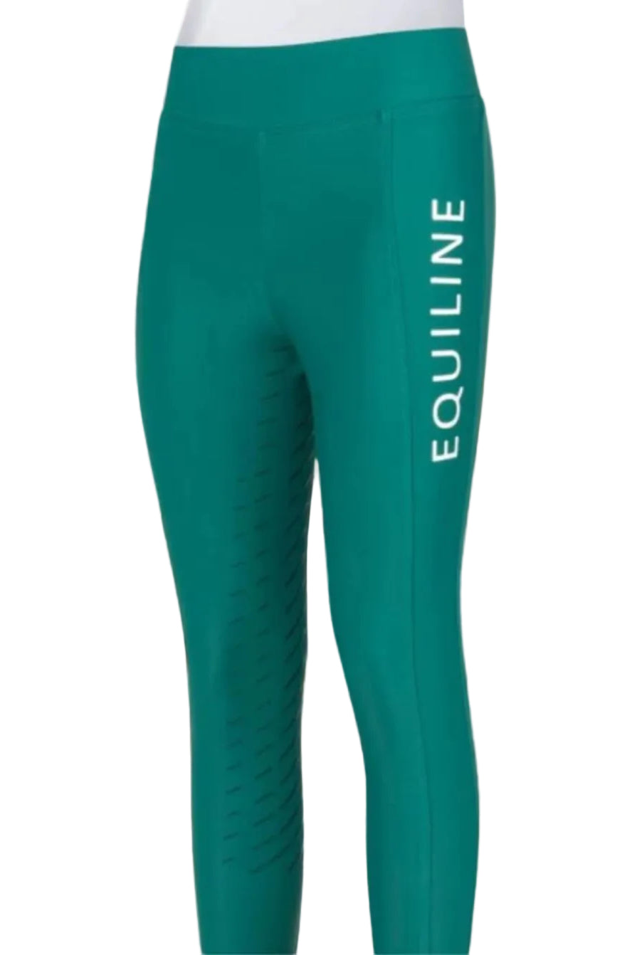 Equiline "Ladies' Riding Leggings Chunk KneeGrip Pepper Green