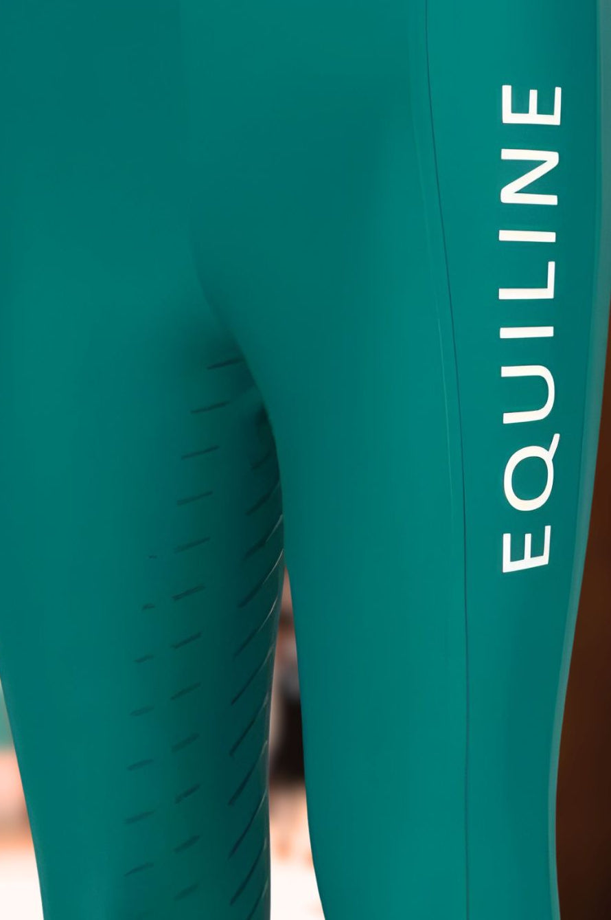 Equiline "Ladies' Riding Leggings Chunk KneeGrip Pepper Green
