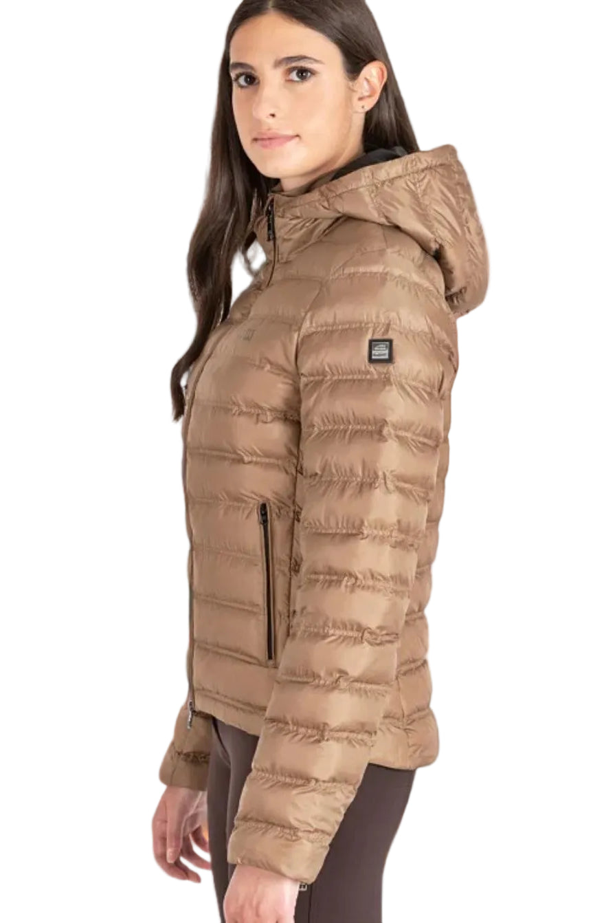 Equiline Women's Quilted Jacket Ecre Camel