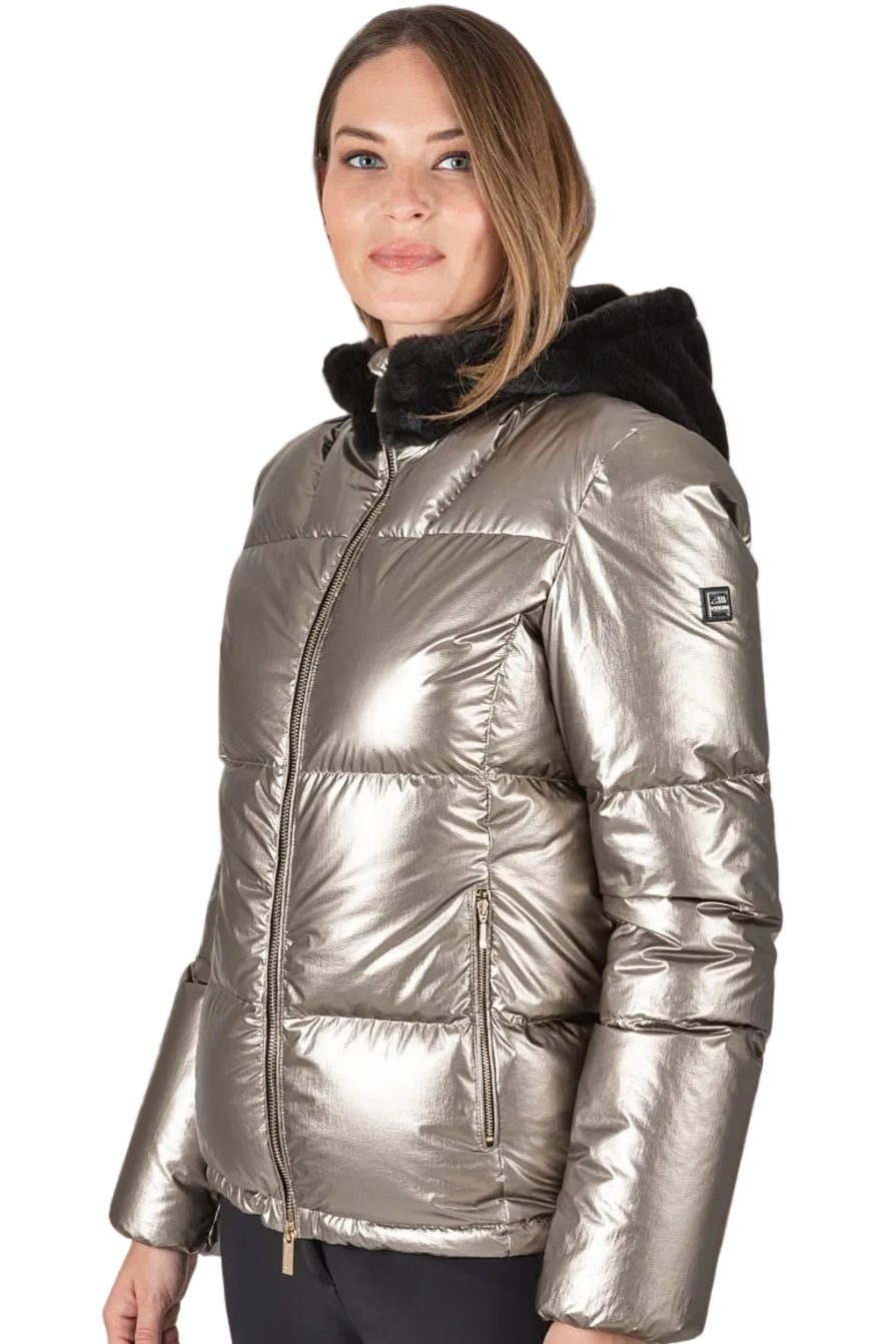 Equiline Women's Down Jacket Gatheg Champagne