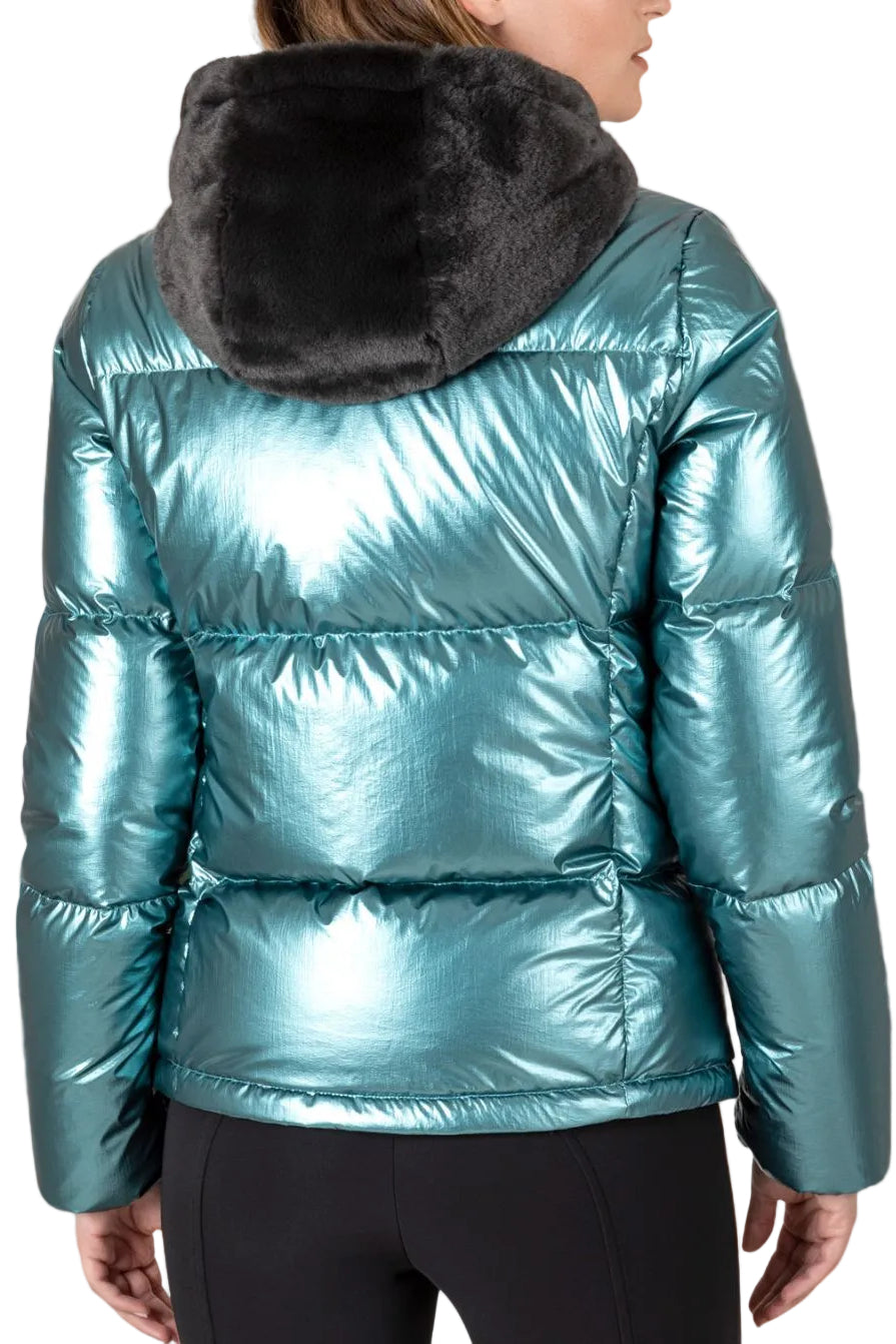 Equiline Women's Down Jacket Gatheg Green Beetle