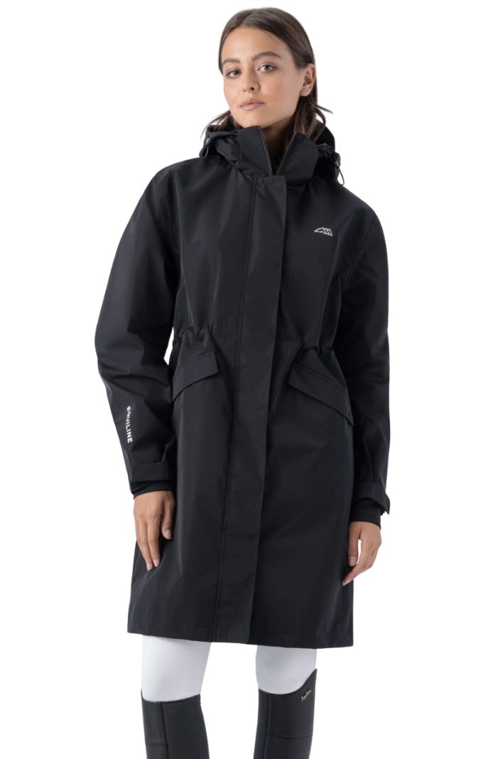 Equiline Lange Regenjacke Eqextre Schwarz