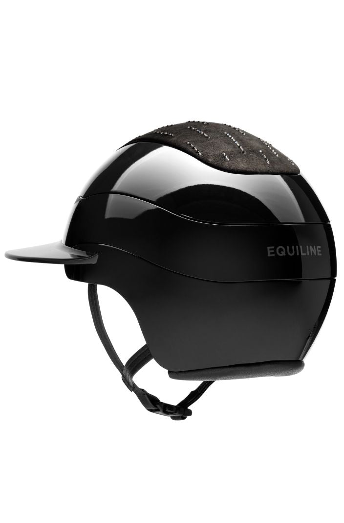 Equiline Reithelm Xanto Rain Drop Swarovski Schwarz Glanz