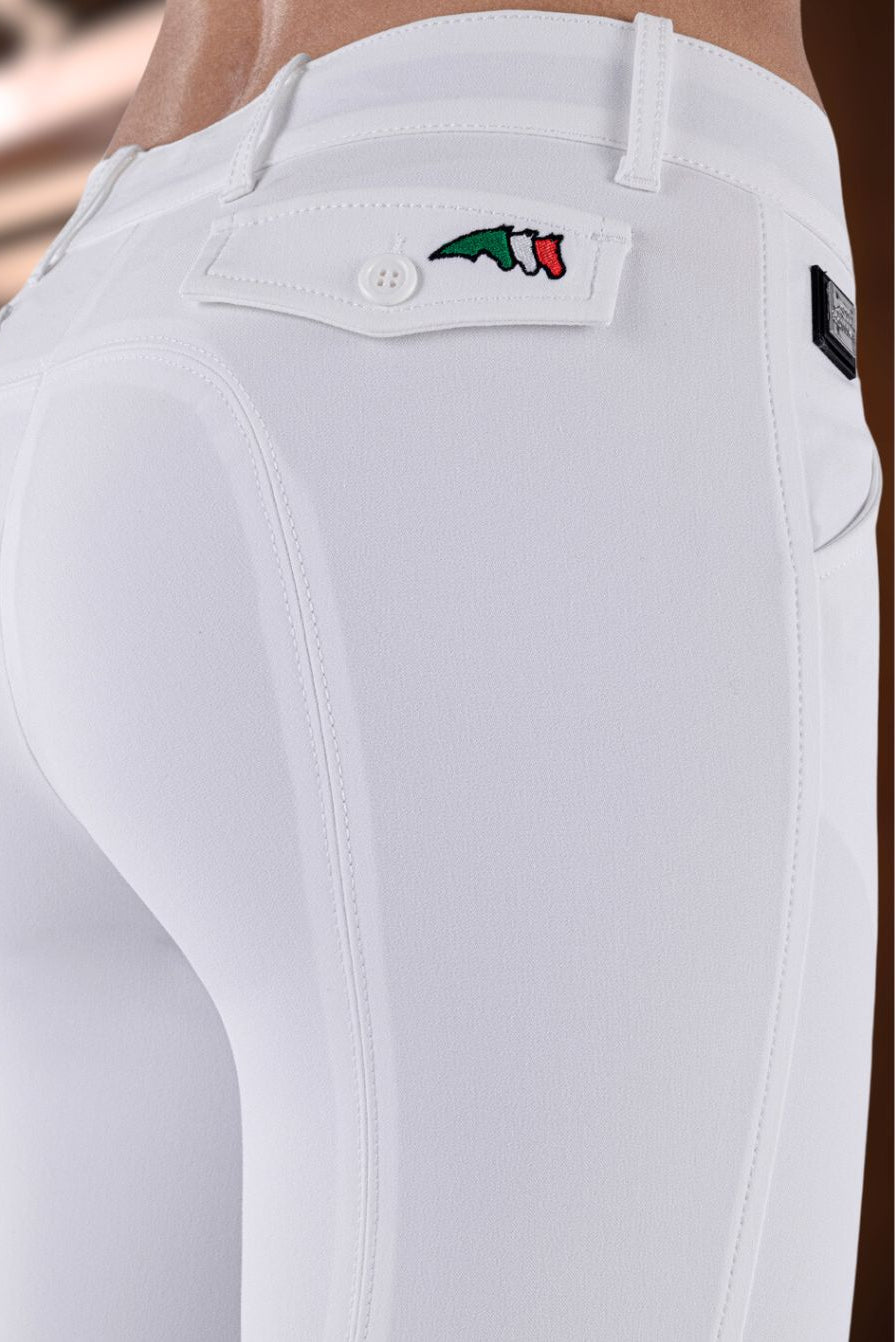 Equiline »Damen Reithose Boston KnieGrip White