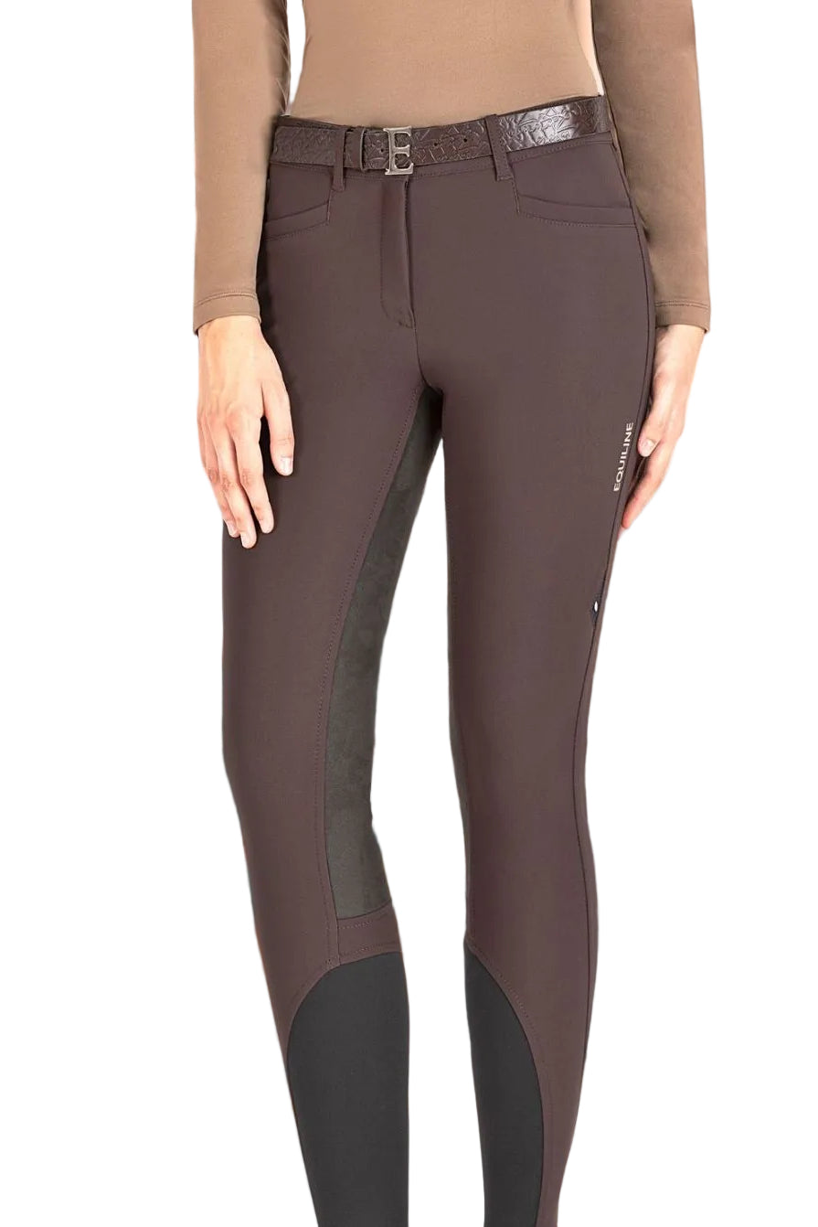 Equiline »Damen Reithose Efide FullGrip Leder Marrone