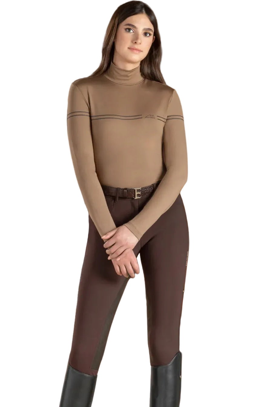 Equiline »Damen Reithose Efide FullGrip Leder Marrone