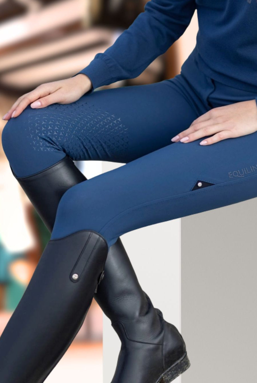 Equiline Women's Breeches Ericiefh FullGrip Diplomatic Blue