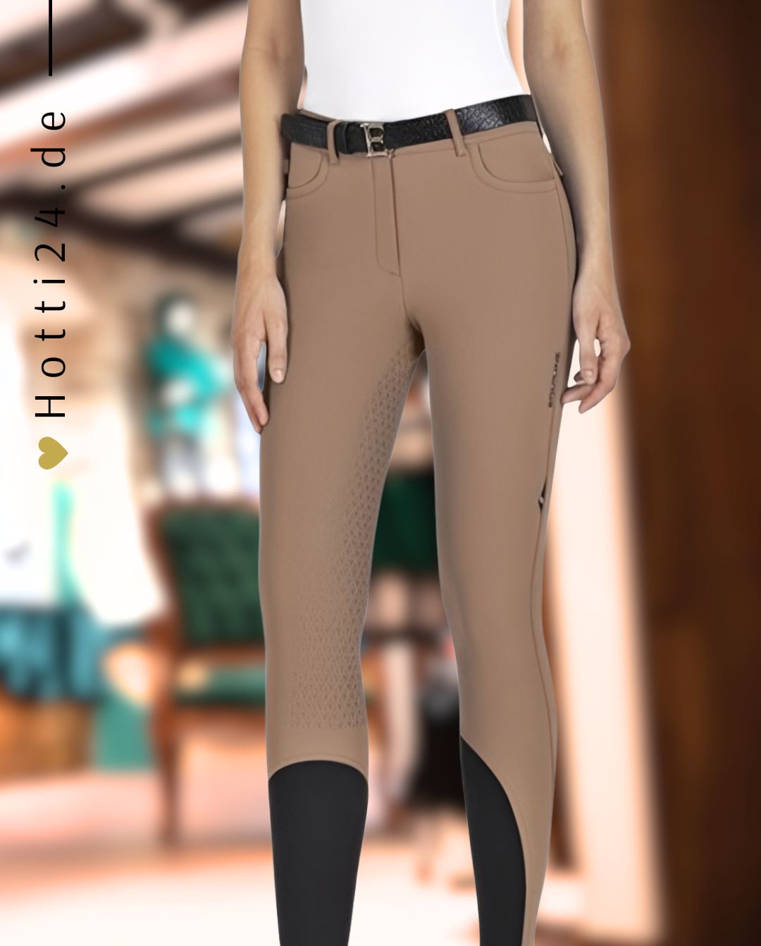 EQUILINE »Reithose Etraef FullGrip Camel