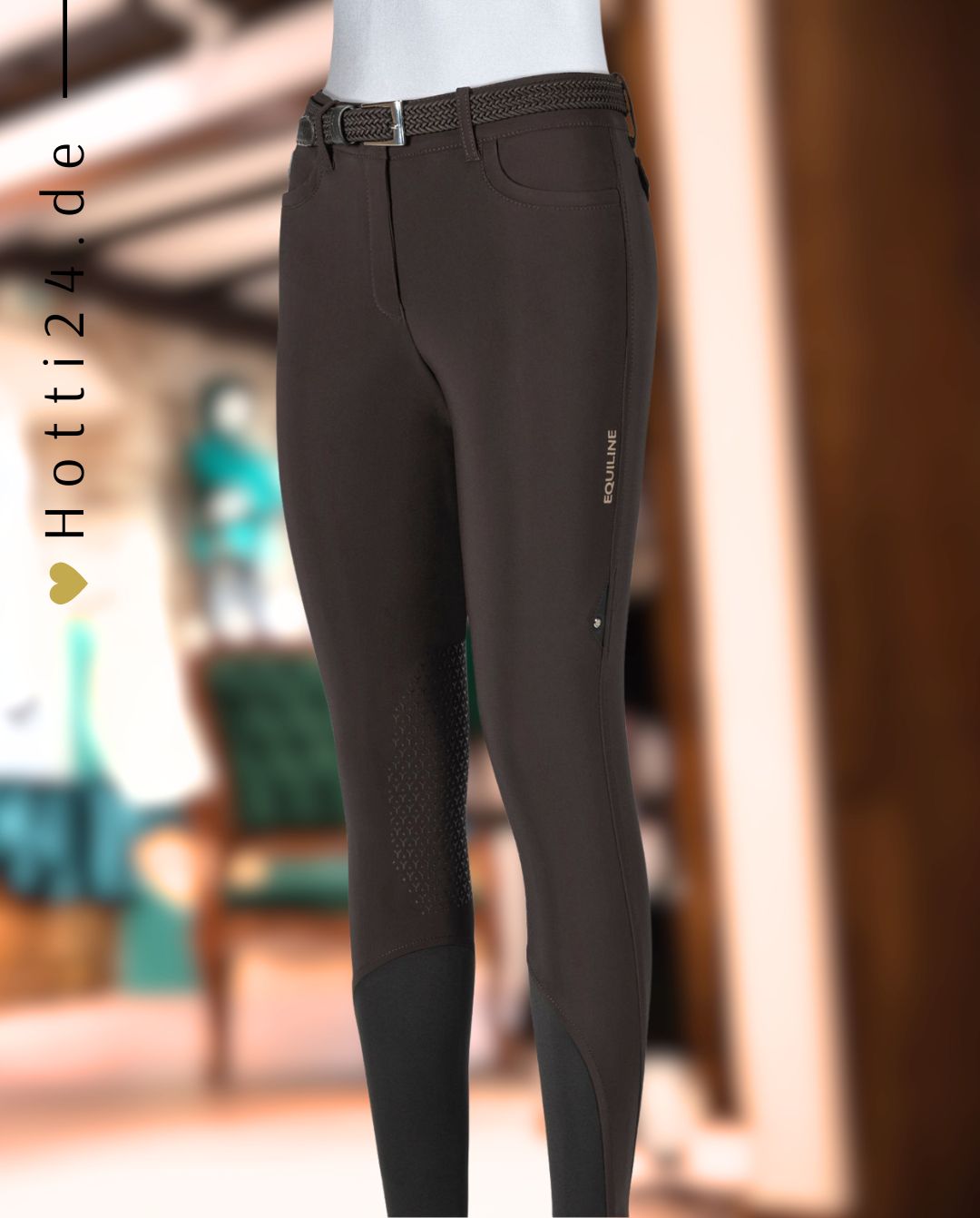 EQUILINE »Reithose Etraek KnieGrip Brown