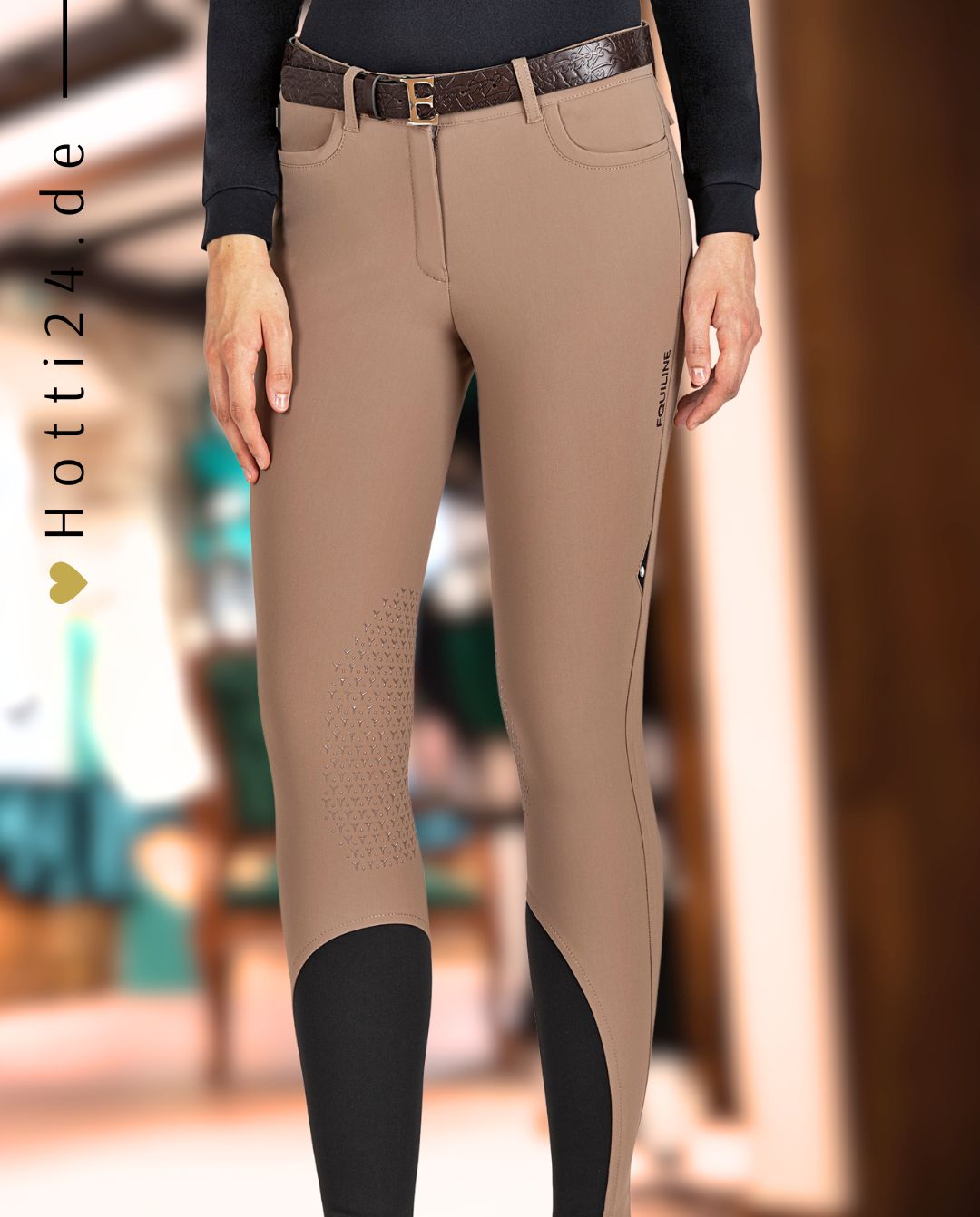 EQUILINE »Reithose Etraek KnieGrip Camel