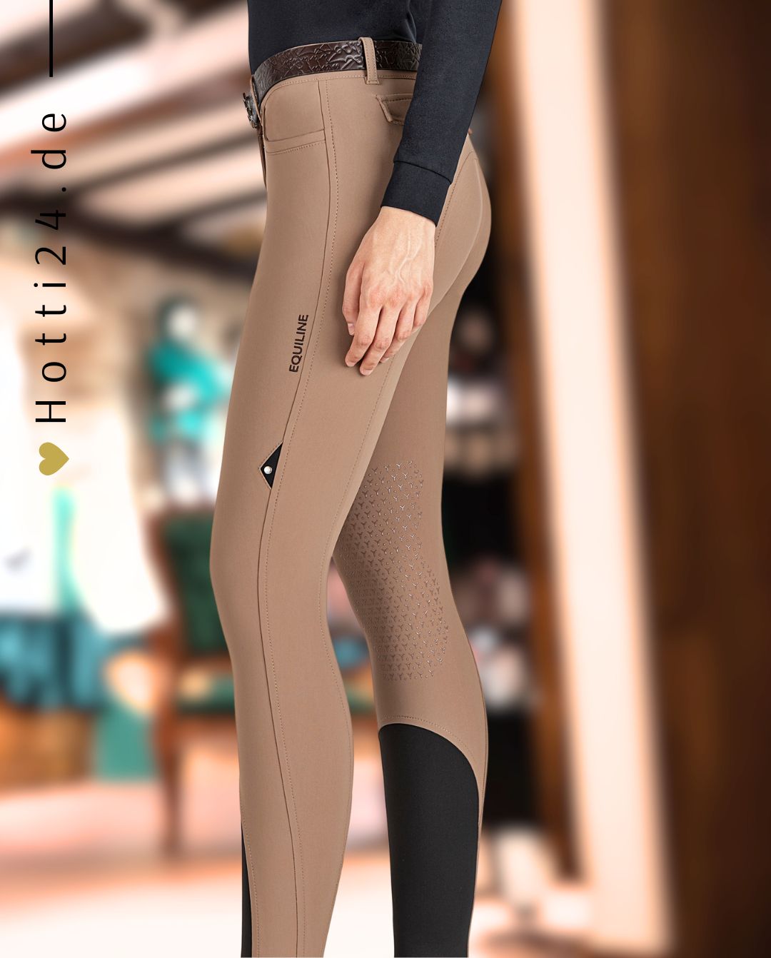 EQUILINE »Reithose Etraek KnieGrip Camel