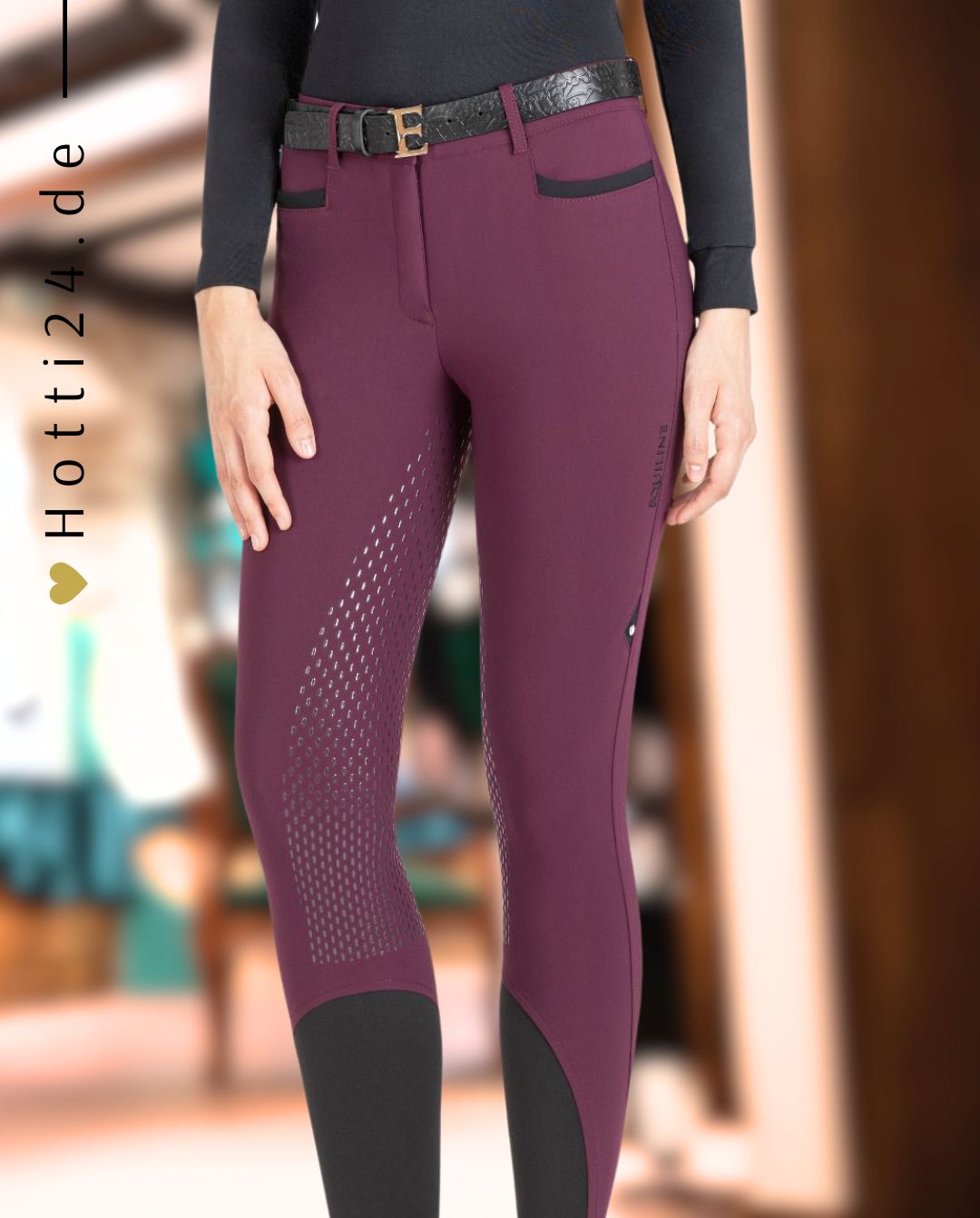 EQUILINE »Reithose Naltef FullGrip Plum