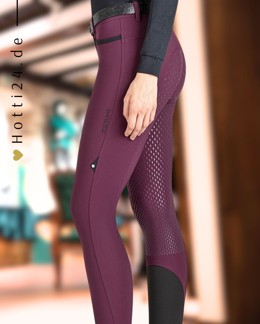 EQUILINE »Reithose Naltef FullGrip Plum
