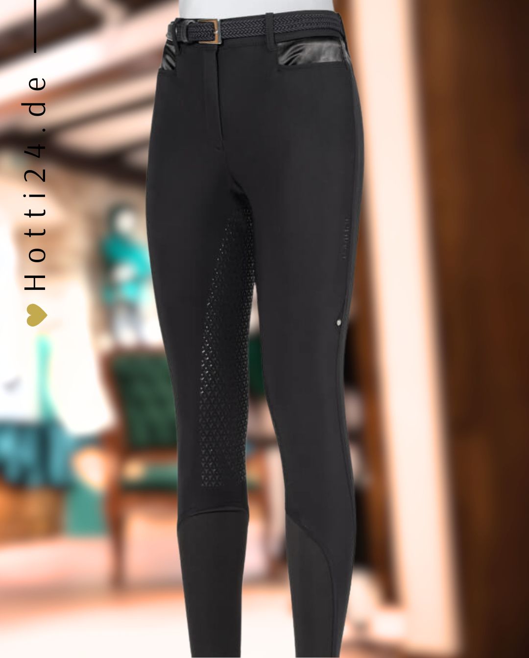EQUILINE »Reithose Gerlefh FullGrip Black