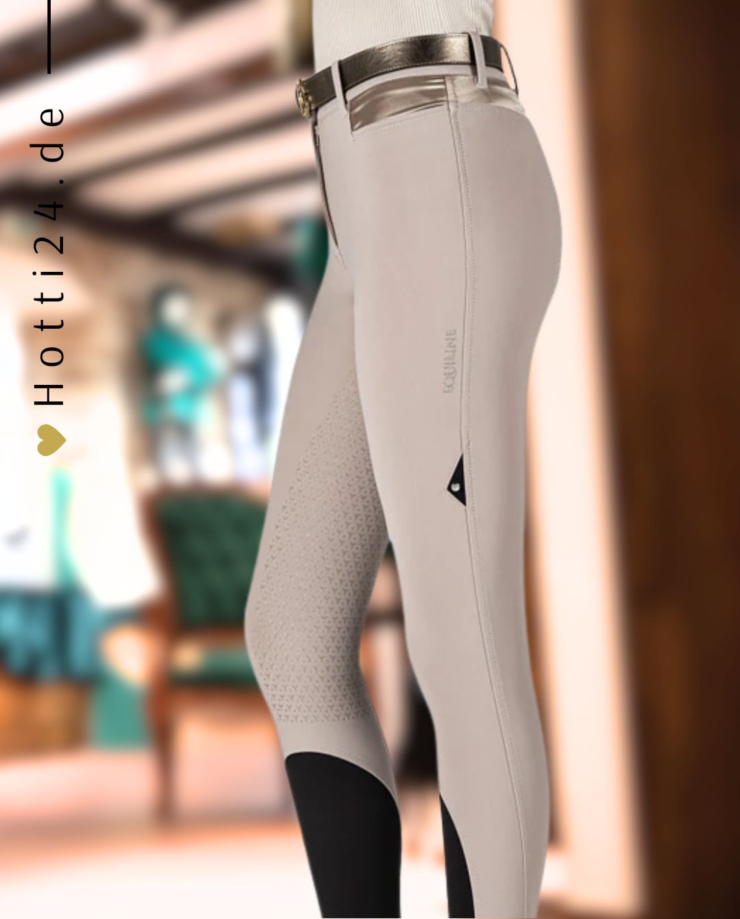 EQUILINE »Reithose Gerlefh FullGrip Taupe