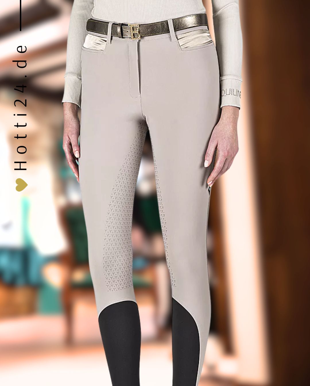 EQUILINE »Reithose Gerlefh FullGrip Taupe