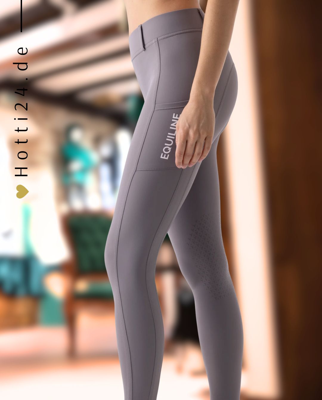 EQUILINE »Reitleggings Calrek KnieGrip Stone Grey