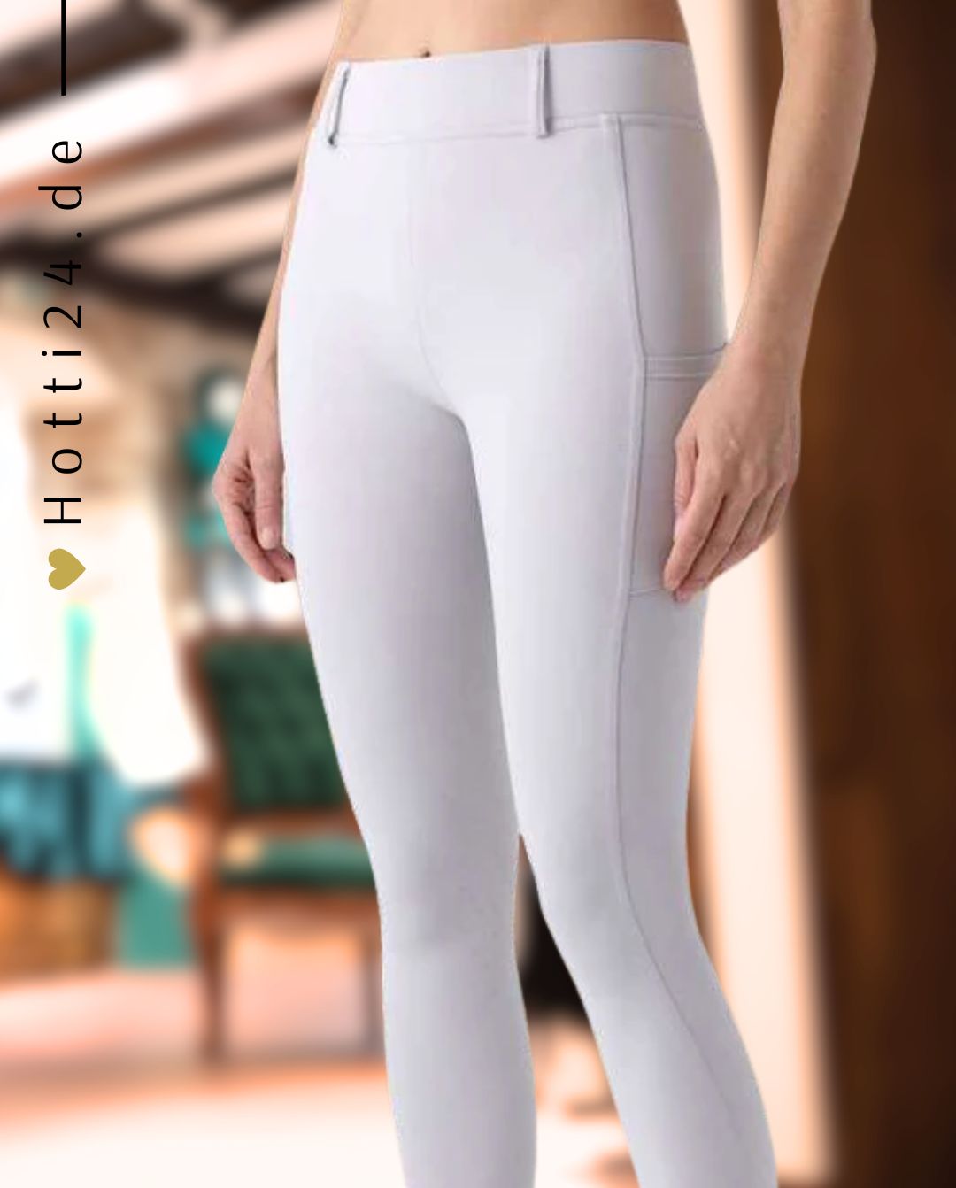 EQUILINE »Reitleggings Calrek KnieGrip White