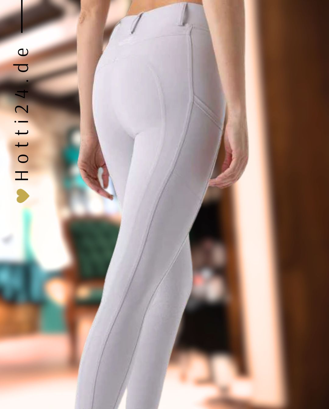 EQUILINE »Reitleggings Calrek KnieGrip White