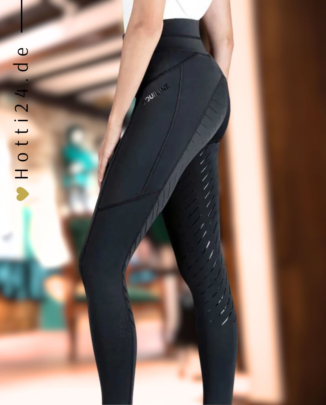 EQUILINE »Reitleggings Cerinf FullGrip Black