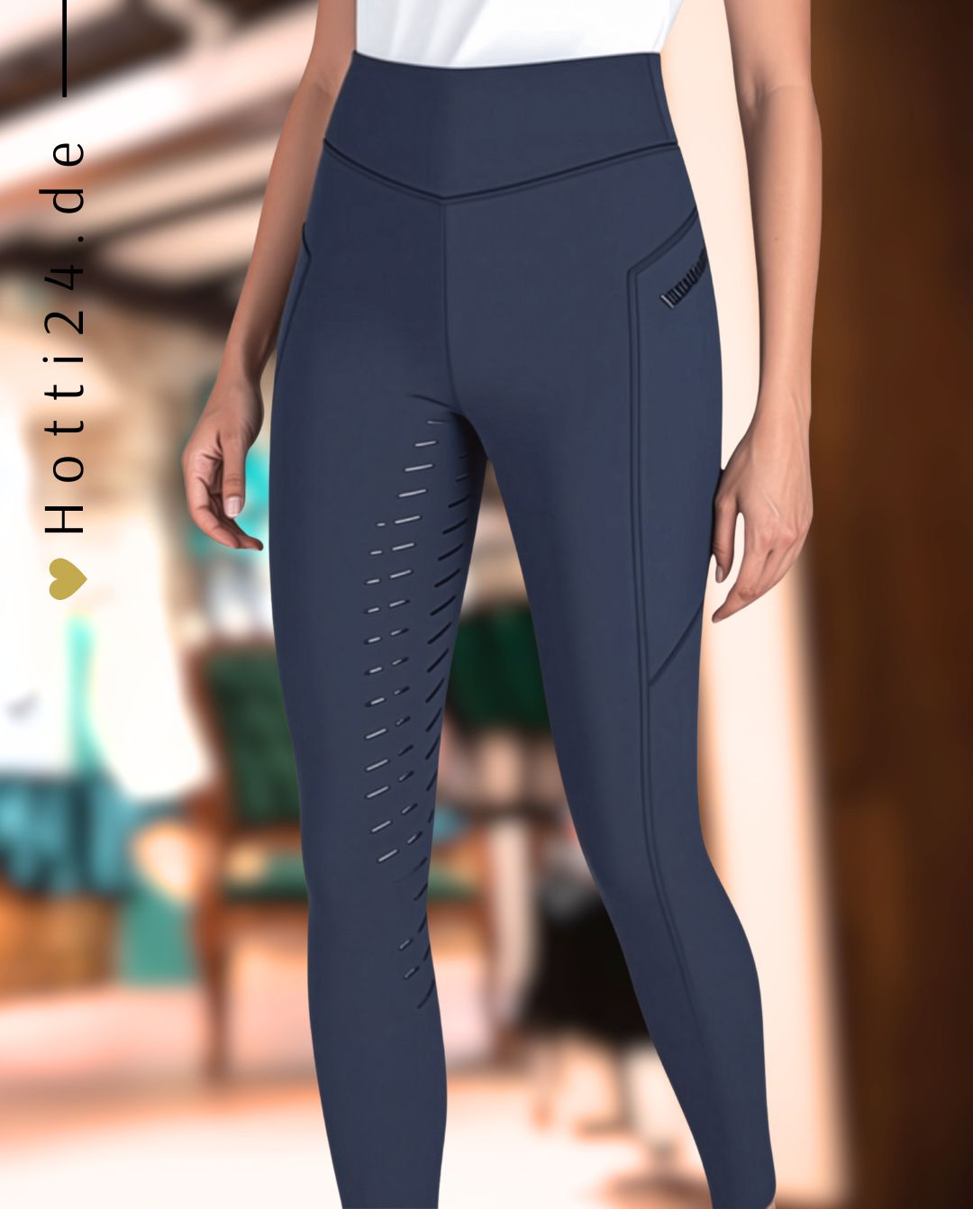 EQUILINE »Reitleggings Cerinf FullGrip Blue