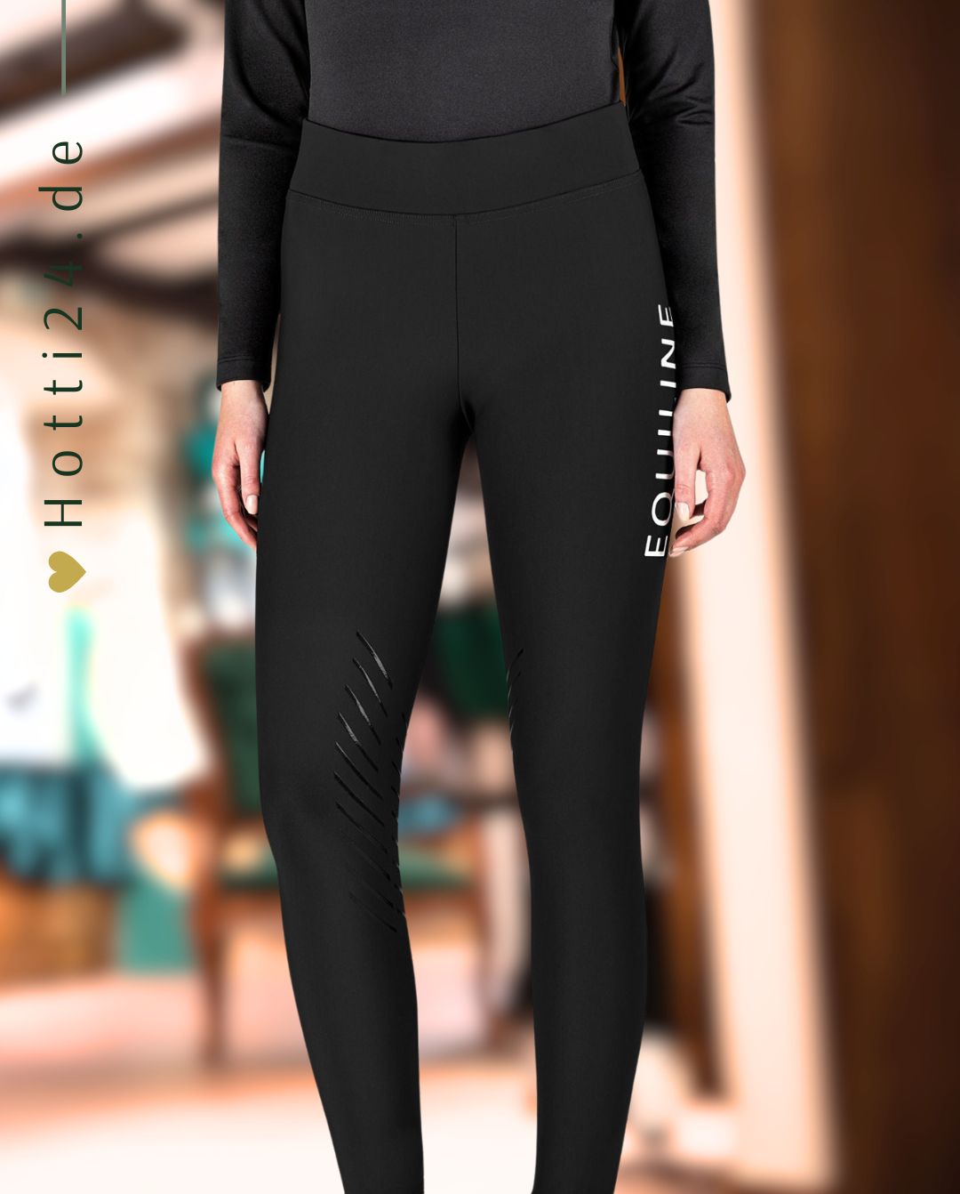 EQUILINE »Reitleggings Chunk KnieGrip Black