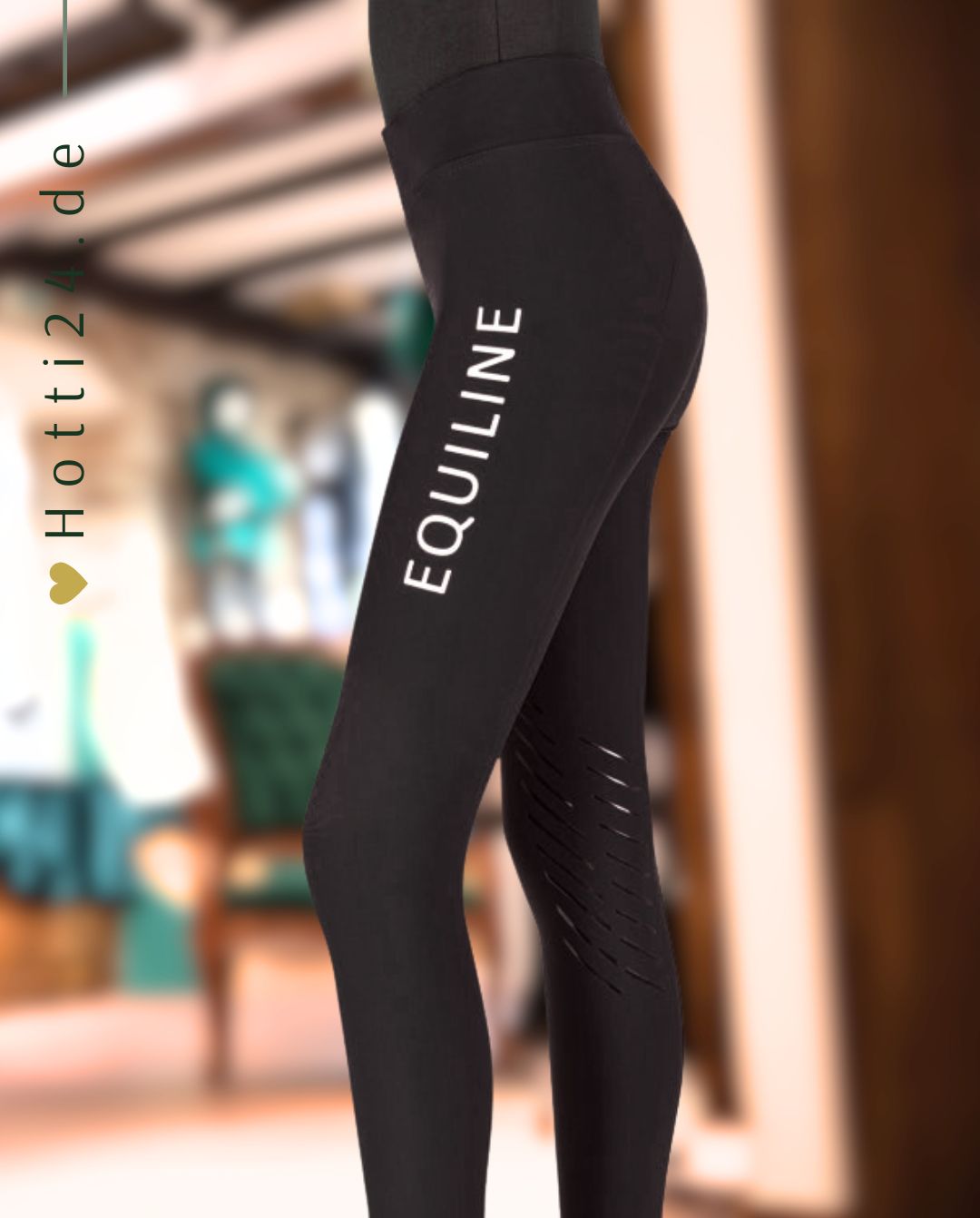 EQUILINE »Reitleggings Chunk KnieGrip Black