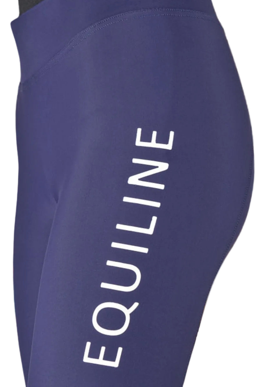 Equiline "Women's Riding Leggings Chunk Knee Grip Cobalt