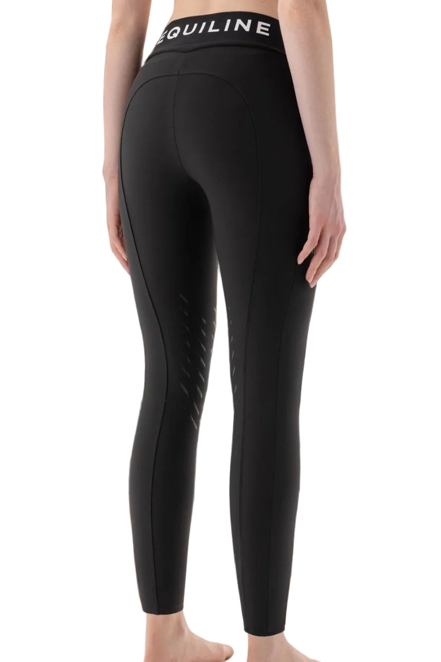 Equiline Women's Riding Leggings Cibek KneeGrip Black