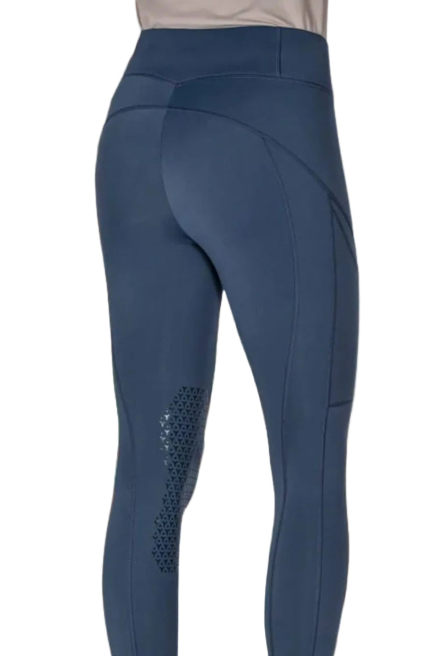 Equiline Women's Riding Leggings Edodiek KneeGrip Diplomatic Blue