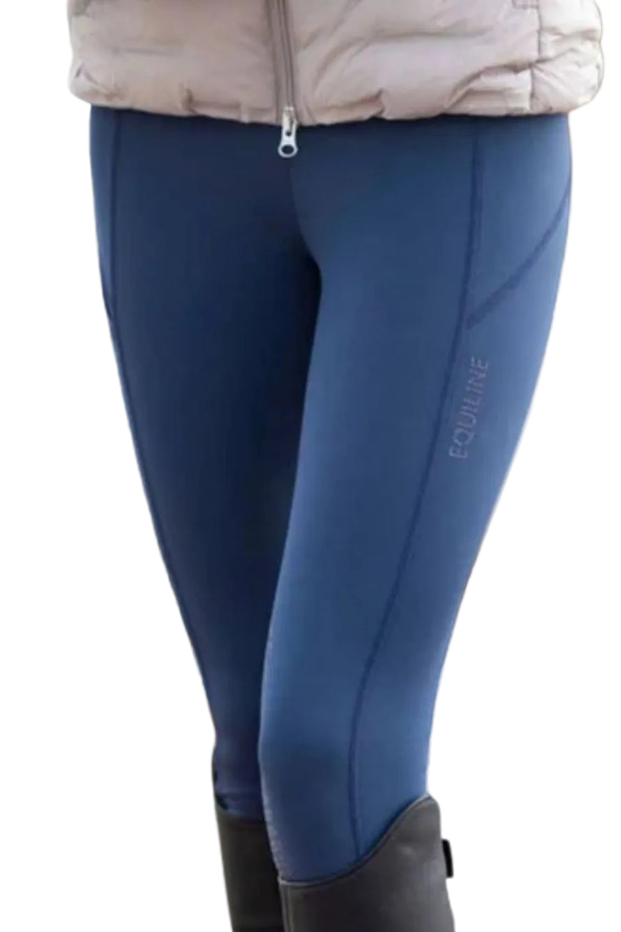 Equiline Women's Riding Leggings Edodiek KneeGrip Diplomatic Blue