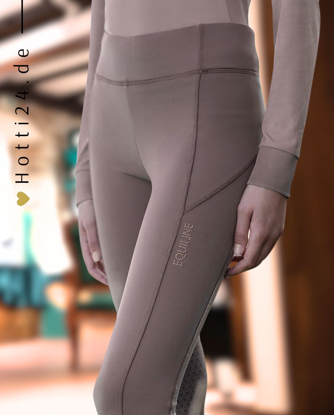 EQUILINE »Reitleggings Edodiek KnieGrip Deep Sand