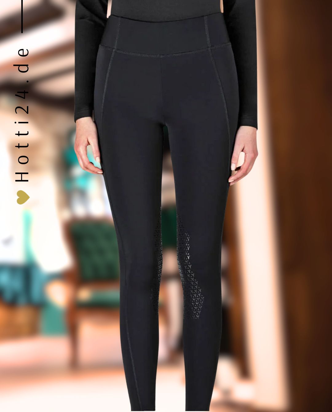 EQUILINE »Reitleggings Gulk KnieGrip Black