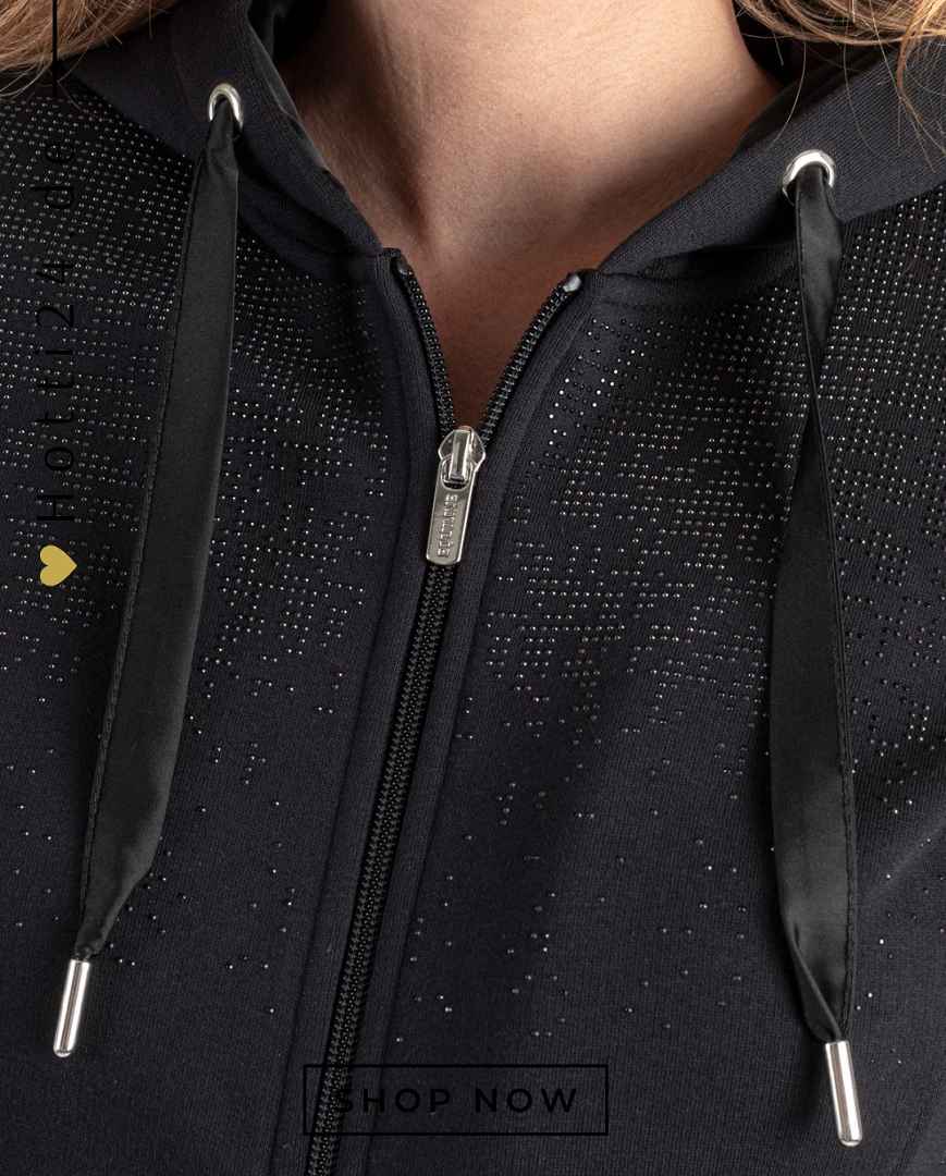 equiline damen sweatjacke grobyg es123pr09799-006 schwarz