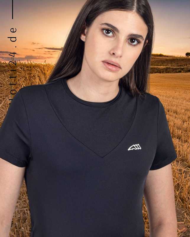 equiline damen t-shirt cearac es123ph00875-002 blau
