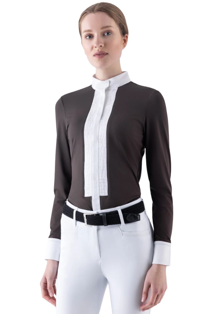 Equiline Damen Turniershirt Eqglen Coffee Bean