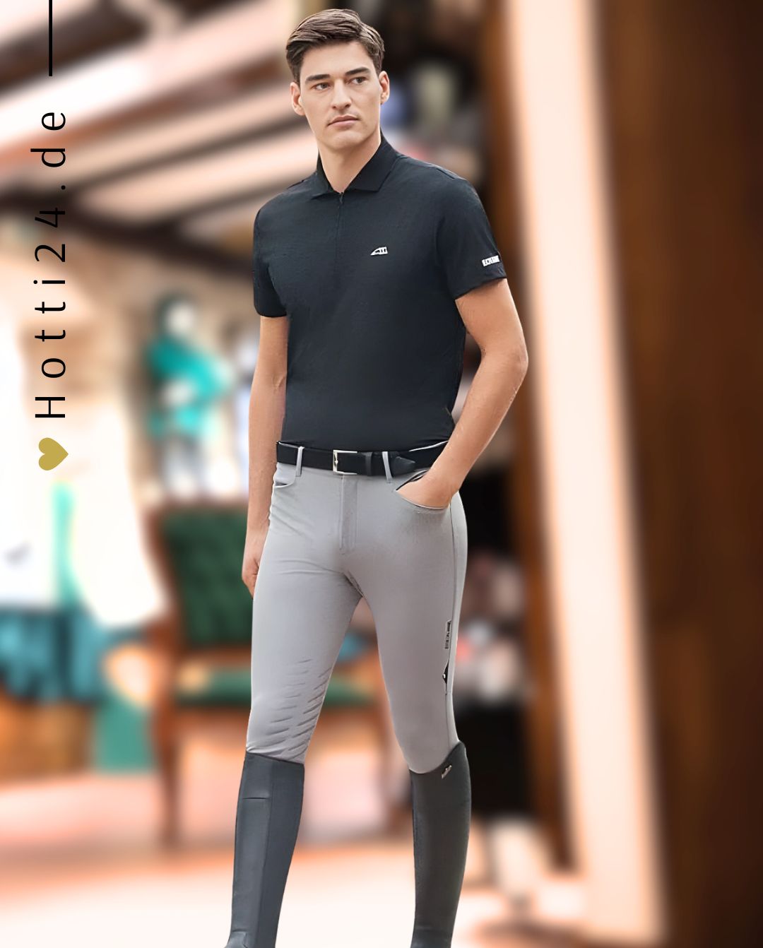 EQUILINE »Reithose Clark KnieGrip Stone Grey