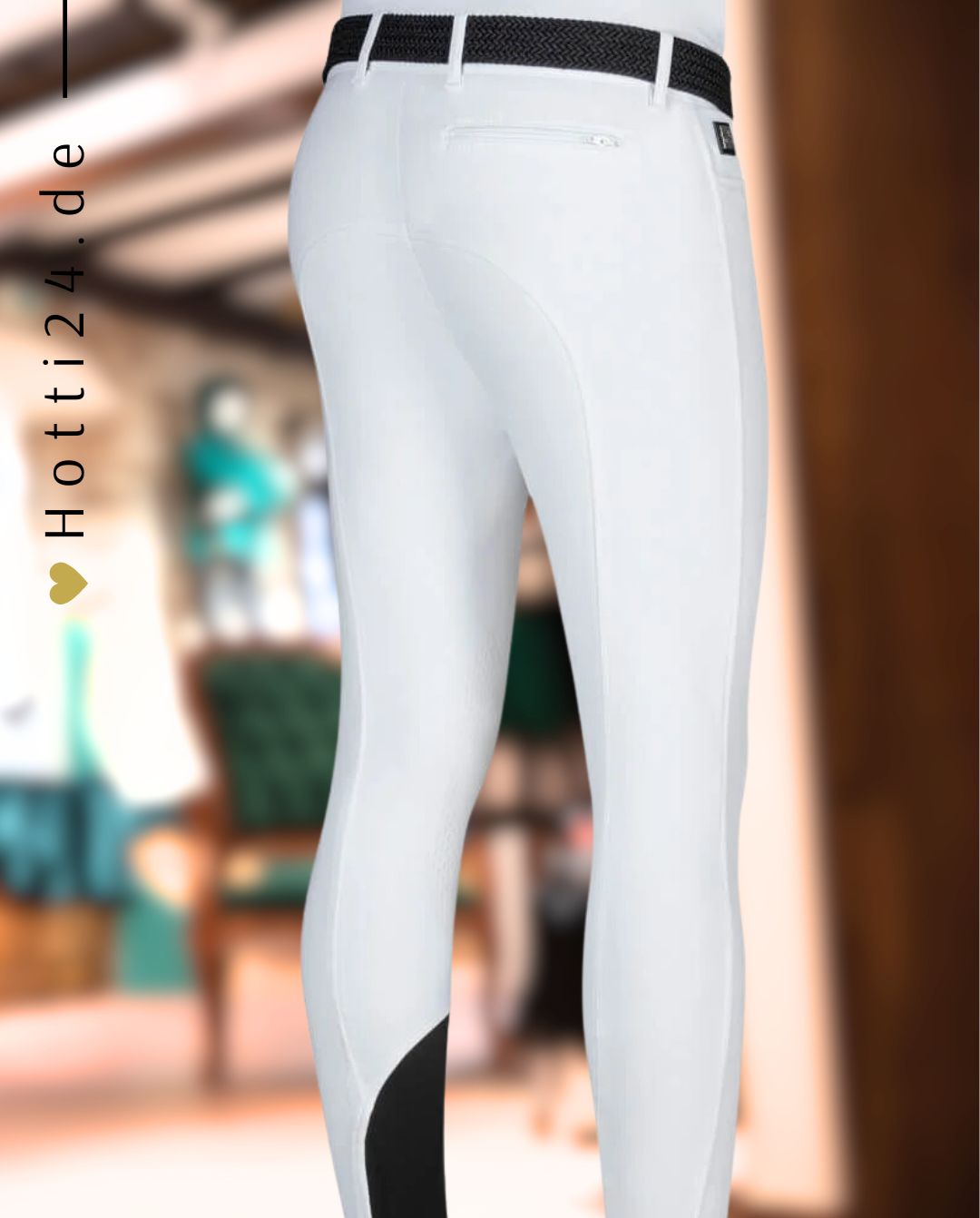 EQUILINE »Reithose Grantk KnieGrip White