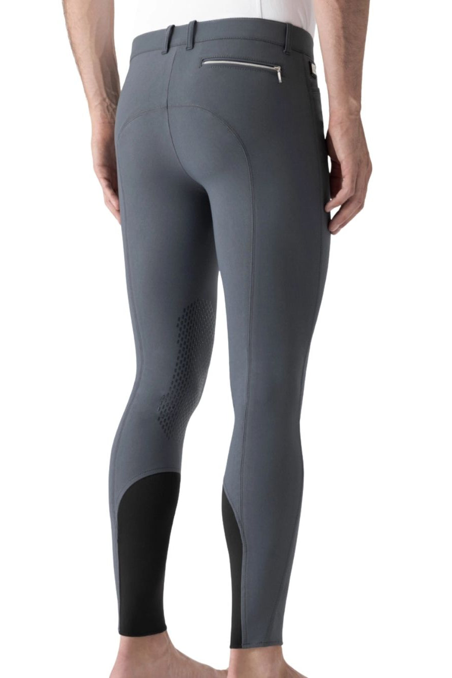 Equiline "Men's Breeches Willow Knee Grip Grey