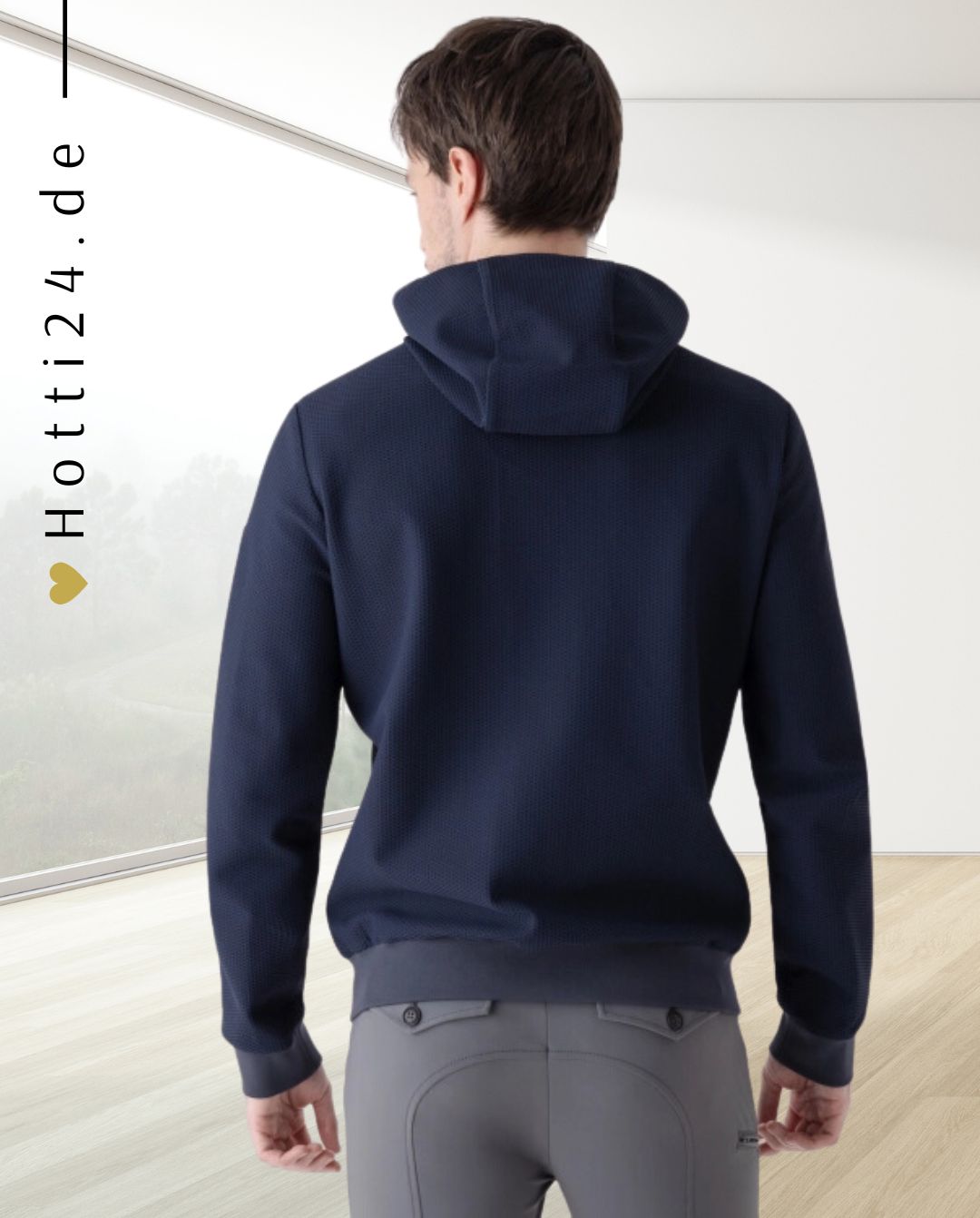 Equiline »Herren Steppjacke Ever Blau, unserer Kapuzenjacke für Herren, wo technische Innovation auf Umweltbewusstsein trifft, erzielst du beim Training erstklassige Ergebnisse und leistest gleichzeitig einen Beitrag für unseren Planeten Artikelnummer es024pr09515-002 erhältlich bei www.Hotti24.de - Jacke von hinten