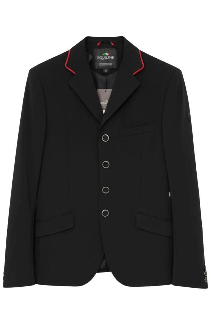 Equiline Herren Turniersakko Giacca Schwarz / Rot 